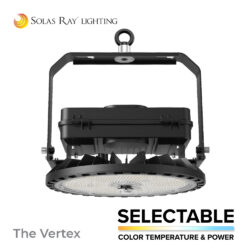 High efficiency LED High Bay with selectable color temperature and wattage. The Vertex by Solas Ray.
